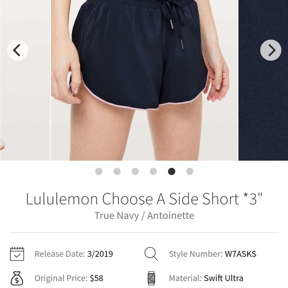 Lululemon Choose a Side Reversible Short, size 6 - Picture 7 of 7